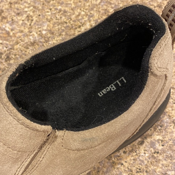 L. L. Bean Slide On Comfort Moccasins 9.5 WIDE Tan or Beige Suede 254547 - Picture 16 of 16